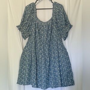 Old Navy Blue Floral Midi Dress